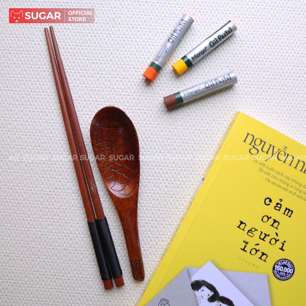 Bộ 2 món Muỗng và Đũa gỗ Nhật - TẶNG kèm Hộp Đựng - Sản phẩm thân thiện với môi trường