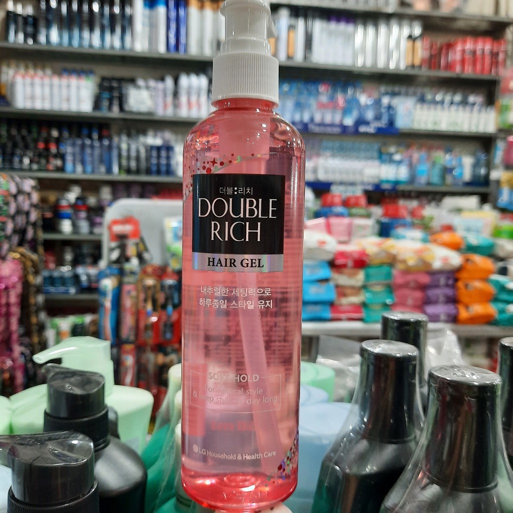 Double Rich gel tạo kiểu giữ nếp tóc tự nhiên 250ml