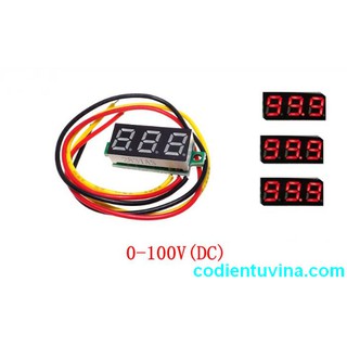 Vôn Kế Điện Tử 0.28 Inch 0-100VDC