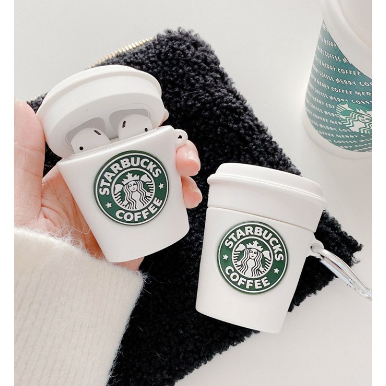 Vỏ Bảo Vệ Hộp Sạc Tai Nghe bluetooth Airpods 1 2 3 PRO Bằng Silicon Họa Tiết Ly Giấy Starbucks Độc Đáo