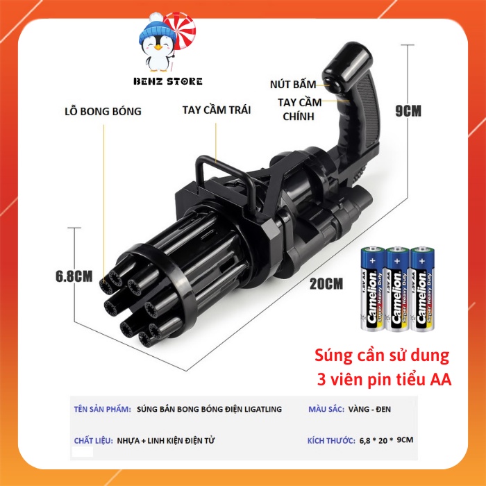 Đồ chơi  súng thổi bong bóng xà phòng 8 nòng đẹp siêu mạnh SXP00