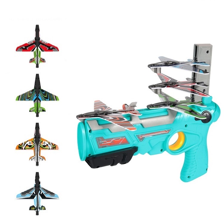 Súng bắn máy bay đồ chơi cho trẻ em, Đồ chơi phóng máy bay 4 tầng mới lạ siêu xịn xò cho bé trai bé gái
