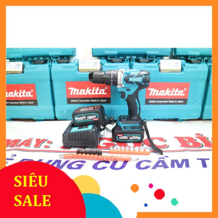 Máy Khoan Pin MKT 199V Đầu Auto Lock 13mm pin dung lượng cao