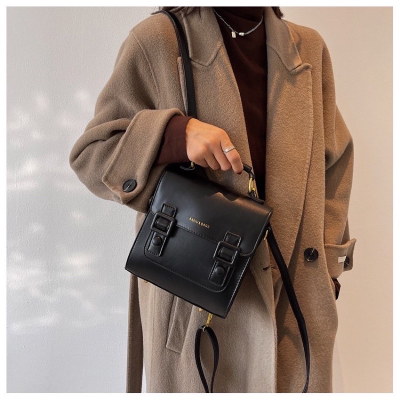 [ COMBO BALO MINI DA PU VINTAGE CHỐNG THẤM + MÓC KHOÁ MINI, CỘT TÓC, PIN CÀI,... ]