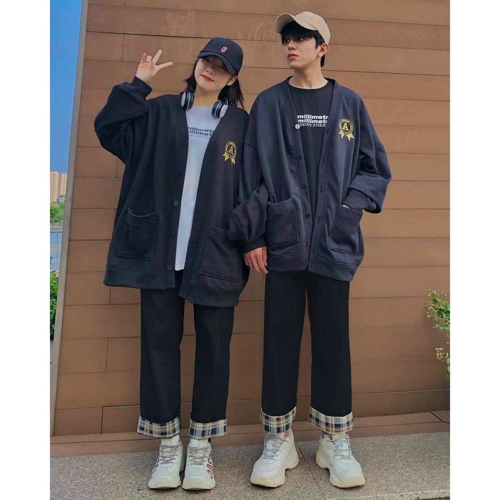 ⚡ Rẻ vô địch ⚡ Quần Baggy Nam Nữ Kaki Ống Suông Sắn Gấu CARO Unisex - rộng đen MẶC 2 KIỂU hot 2021