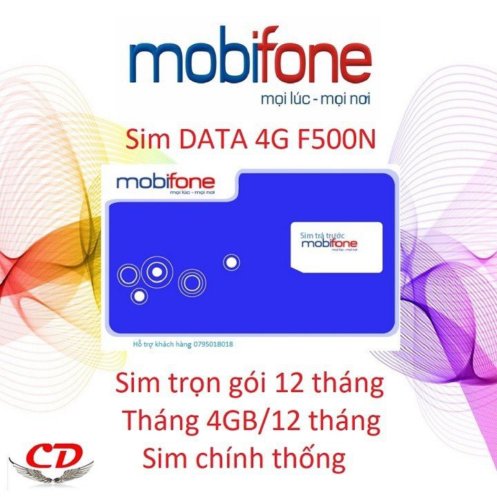 MUA 1 LẦN DÙNG MIỄN PHÍ CẢ NĂM Sim 4G Mobifone MDT250A  Tặng 48GB data tốc độ cao