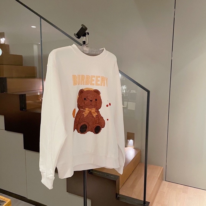 Áo Nỉ Burbeery, Áo Nỉ Cổ Tròn, Gấu Cherry.