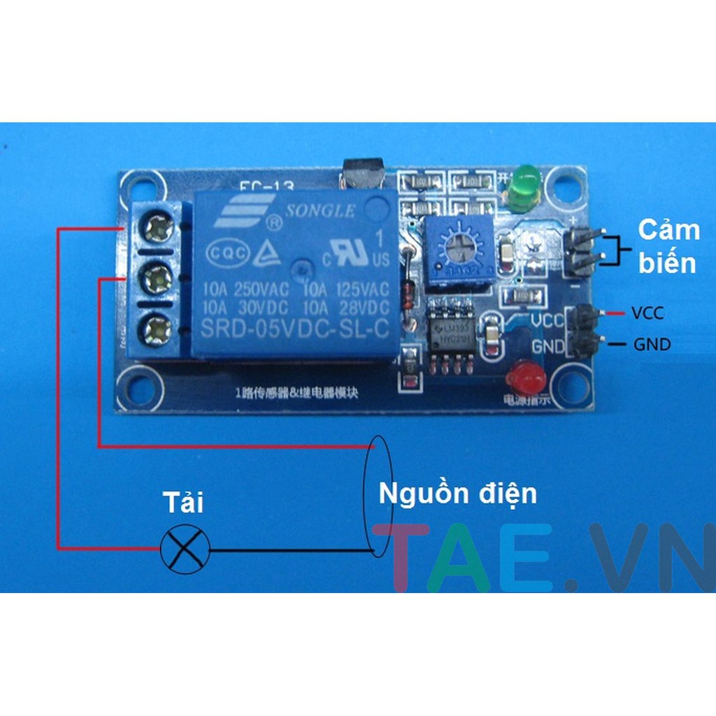 Cảm Biến Ánh Sáng Photodiode Relay