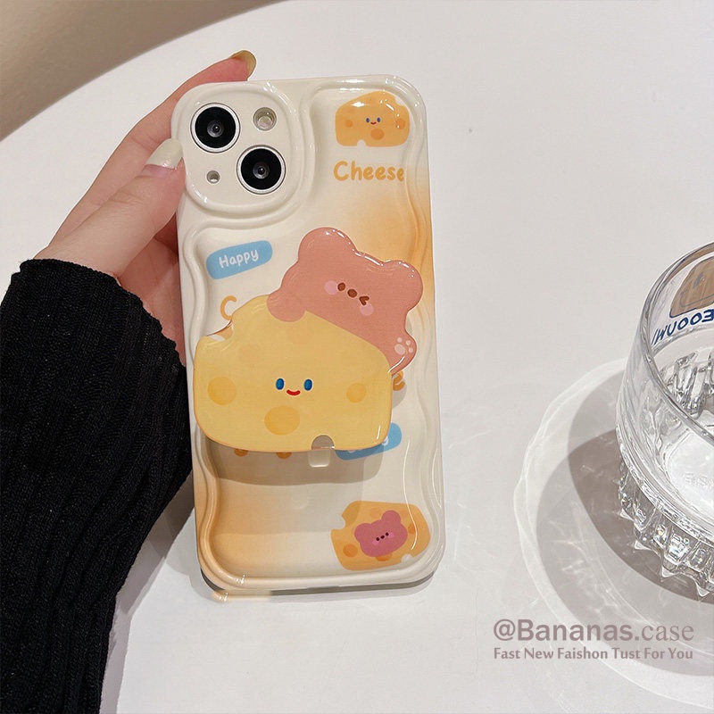 Giá Đỡ Điện Thoại Hình Miếng Phô Mai Dễ Thương Có Thể Thu Gọn