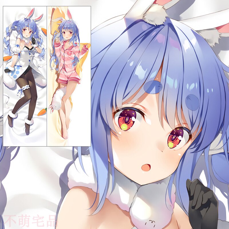 Hàng sẵn có Anime Usada Pekora Vtuber Hololive Cosplay Dakimakura Ôm Thân Gối Otaku Vỏ Gối Đệm Quà T