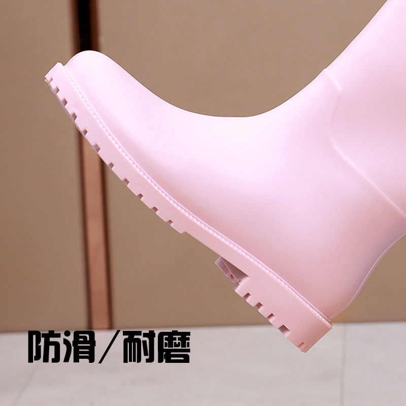 Giày Bốt Cao Su Đế Dày Tăng Chiều Cao Chống Trượt / Thấm Nước Thời Trang Mùa Xuân Hè Cho Nữ
