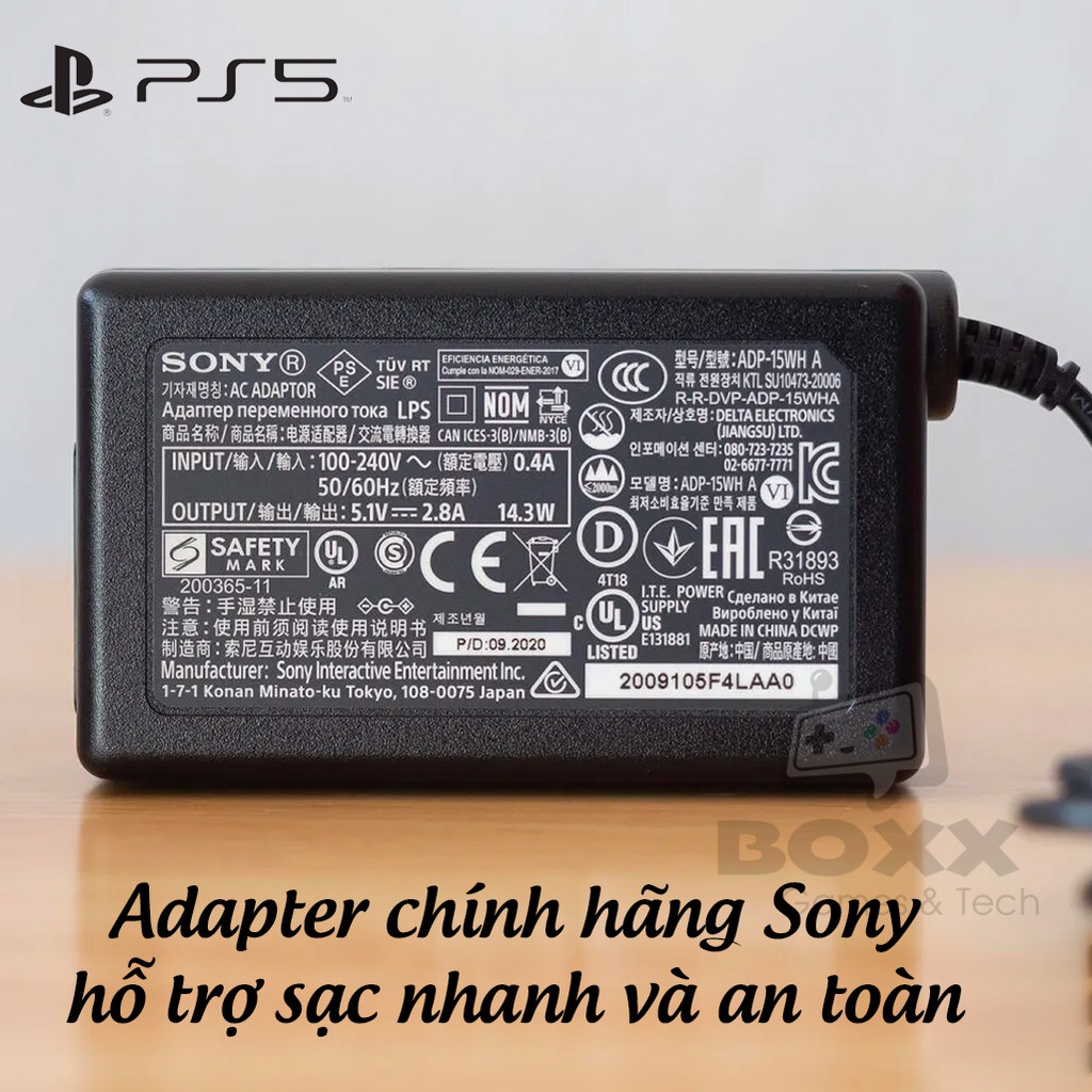 Đế sạc tay cầm PS5 DualSense - PlayStation 5, Dock sạc nhanh cho tay cầm PS5 chính hãng Sony