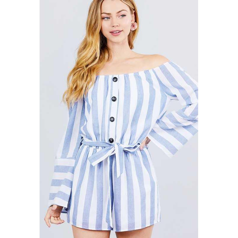 Bộ jumpsuit trễ vai active xuất xịn