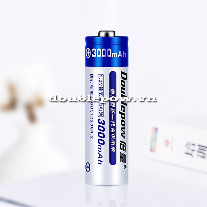 Pin tiểu sạc Doublepow cỡ AA 3000mAh 1.2V dung lượng thật chính hãng