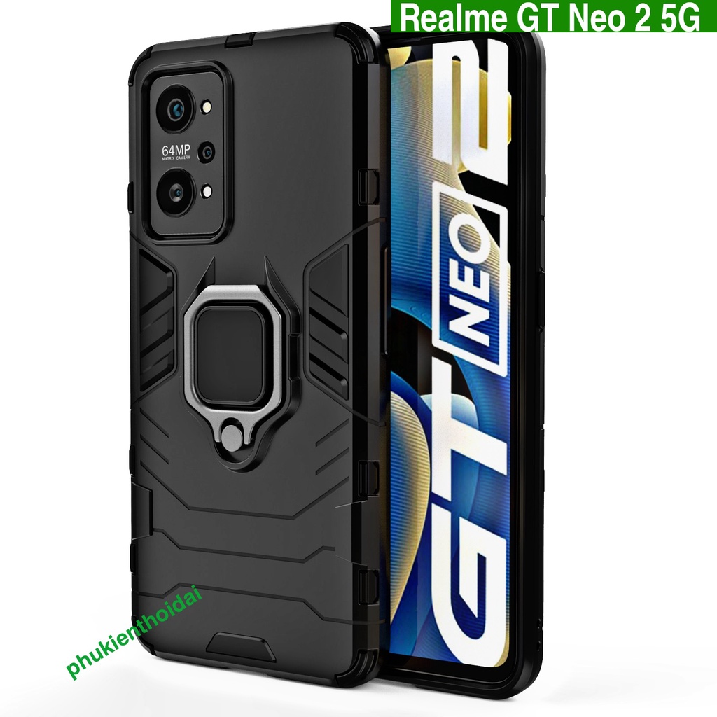 Ốp lưng Oppo Realme GT Neo 2 5G / Realme Q5 Pro / GT Neo 3 5G Iron Man Iring chống sốc giá đỡ xem phim siêu bền