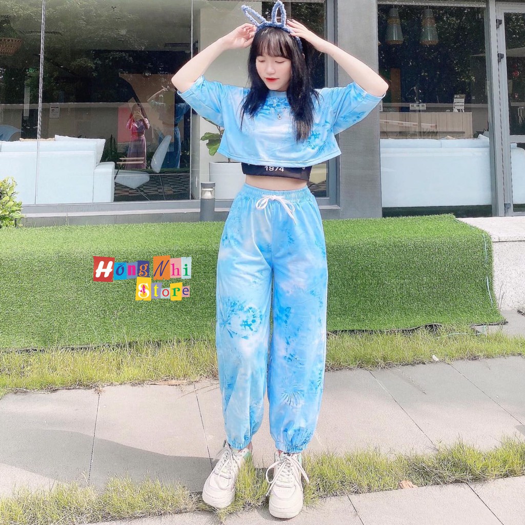 Quần Jogger 3D Ulzzang Unisex Jogger Loang Màu Bo Lai V2 - MM
