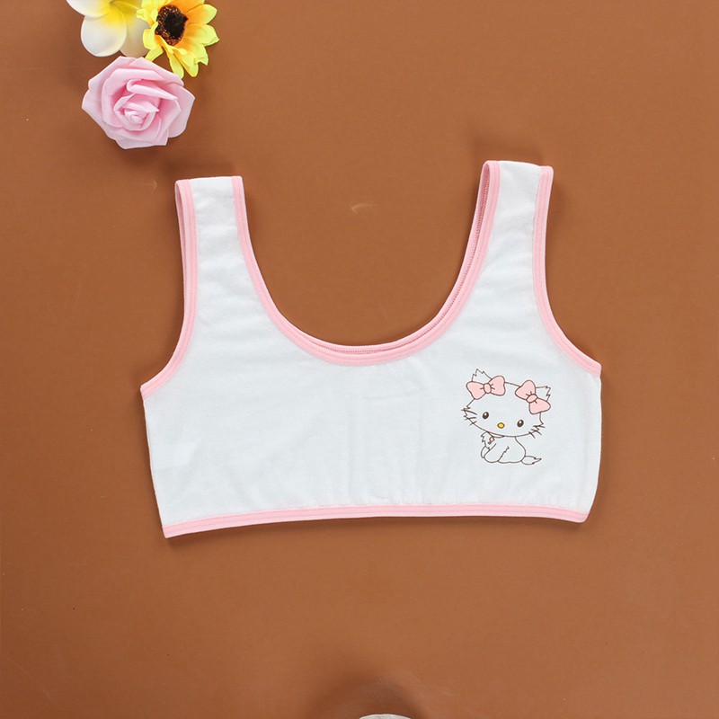 Áo lót cotton mềm mại họa tiết hoạt hình cho bé gái từ 8 đến 16 tuổi
