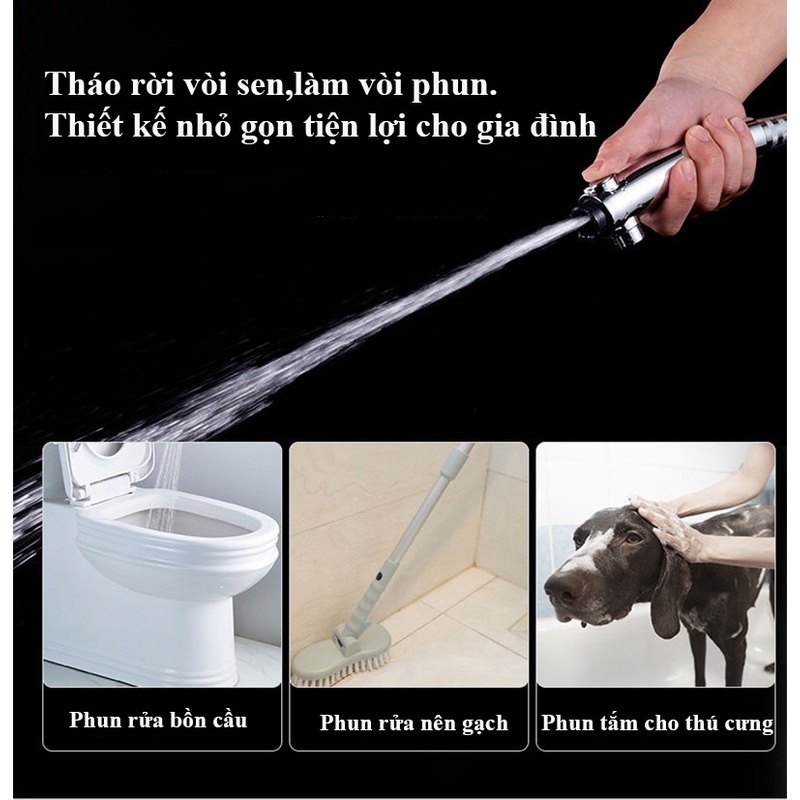 Vòi Sen Tăng Áp Công Nghệ Mới 3 chế Độ Nước Tăng Áp Siêu Mạnh