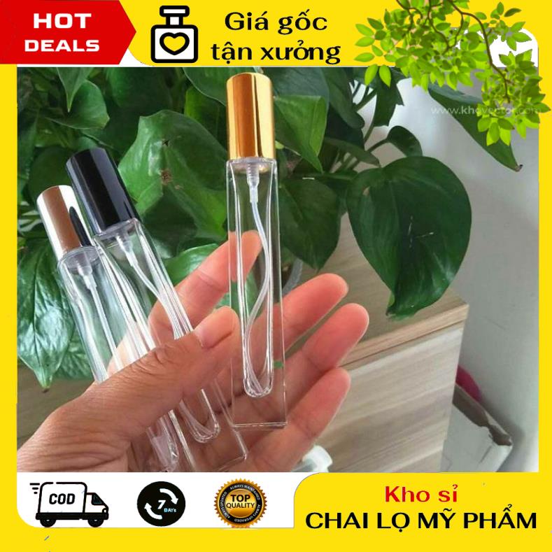 Lọ Chiết Nước Hoa ❤ GIÁ TẬN GỐC ❤ Chai Chiết Nước Hoa Hình Trụ Vuông Dài 5ml,10ml,20ml,30ml đựng dầu thơm