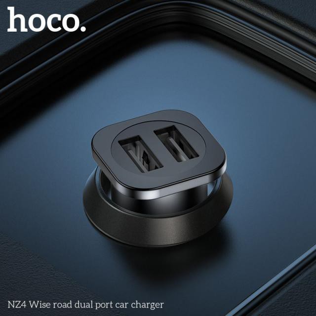 Tẩu Sạc Ô Tô 2 Cổng 💓Sạc Nhanh 24W/36W💓 Hoco NZ4/NZ1 - Bảo Hành Chính Hãng