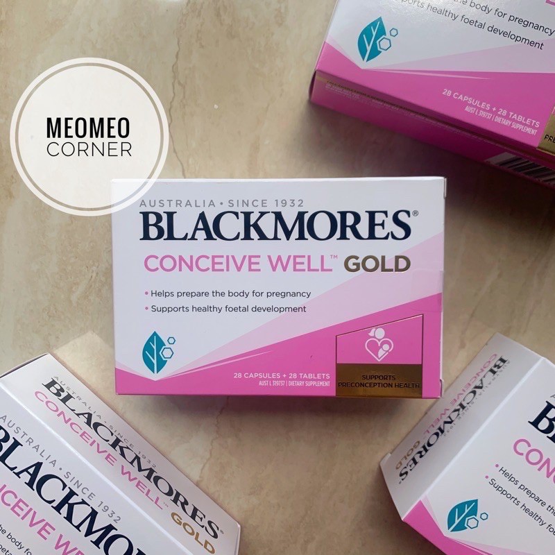 [Mẫu mới]Viên uống tăng khả năng thụ thai, bổ trứng Blackmores Conceive Gold Úc