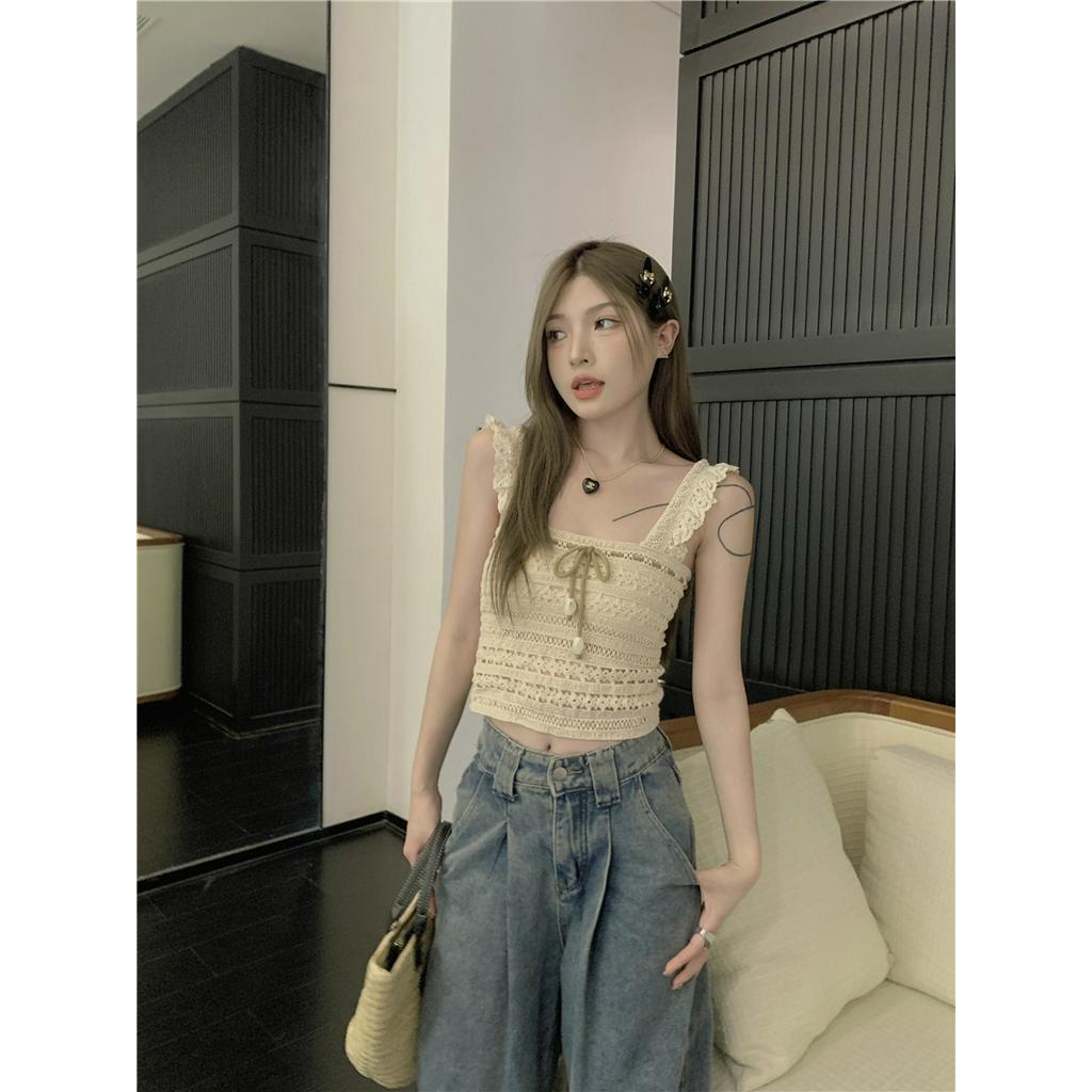 Áo Hai Dây Xếp Ly Phối Dây Thắt Thời Trang Mùa Hè Sành Điệu 62736