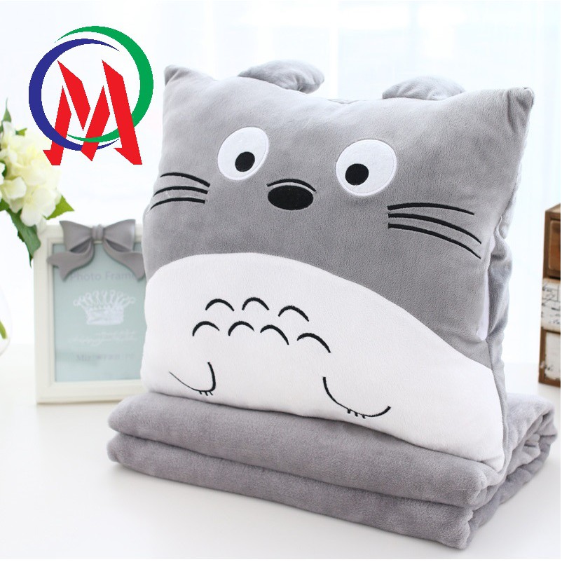 [Giá rẻ hủy diệt] Bộ chăn gối Totoro 1x1.7m