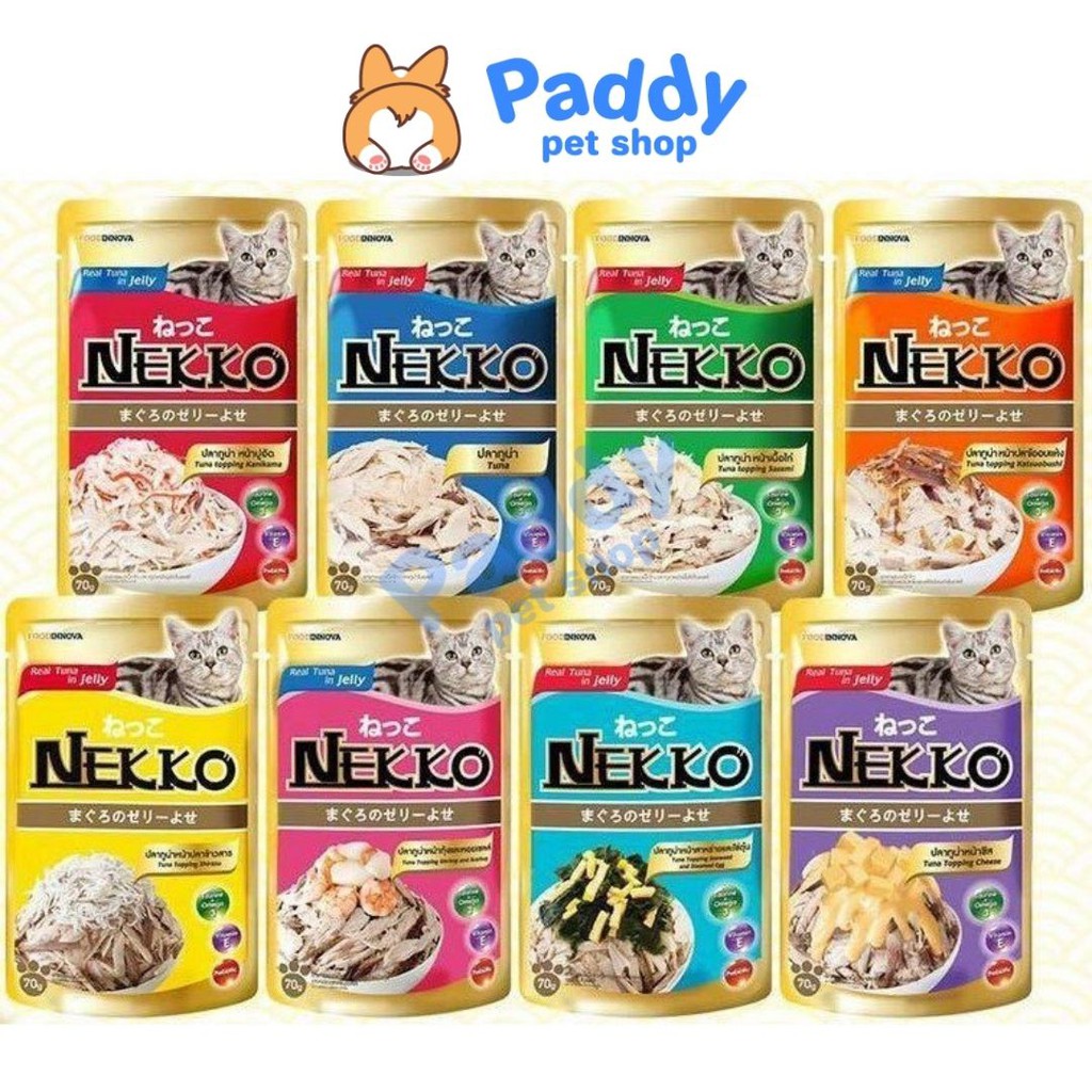 Pate Nekko Thạch Jelly Cho Mèo Mọi Lứa Tuổi (70g)