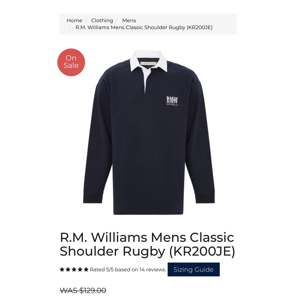 Áo Cổ Polo Tay Dài RM WILLIAMS Xuất Úc - 3414 Cotton Dầy_Mùa Thu-Đông