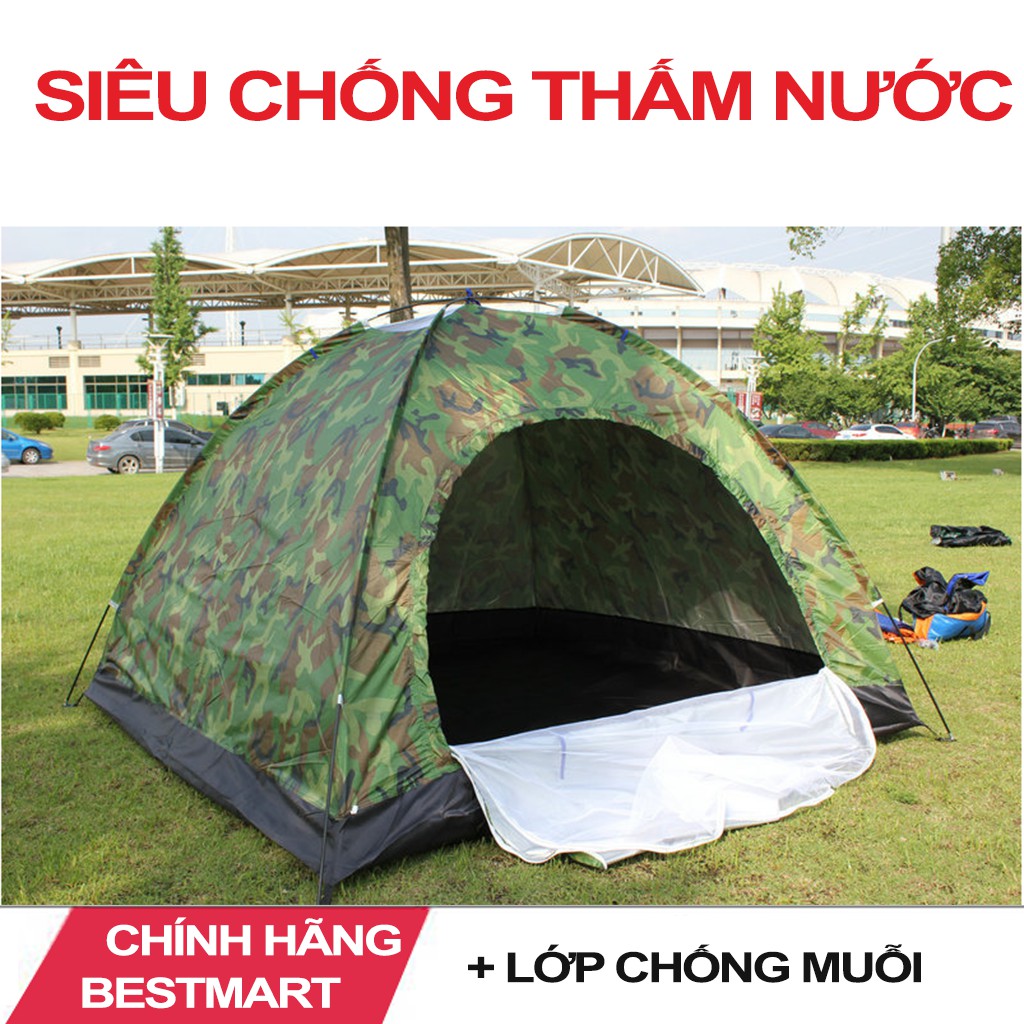 Lều cắm trại chống mưa ( Thiết kế thêm lớp chống muỗi )