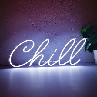 Đèn led neon trang trí, chữ CHILL, decor nhà, phòng ngủ, đèn tiktok đẹp