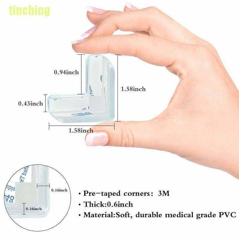 Bộ 4 Miếng Bọc Bàn Bằng Cao Su Trong Suốt Bảo Vệ An Toàn Cho Bé