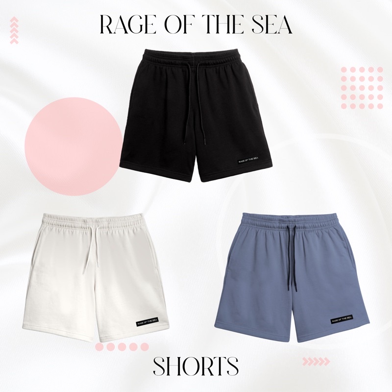 QUẦN SHORT UNISEX FORM ÂU RAGE OF THE SEA (ROTS)-BASIC LOGO | BigBuy360 - bigbuy360.vn