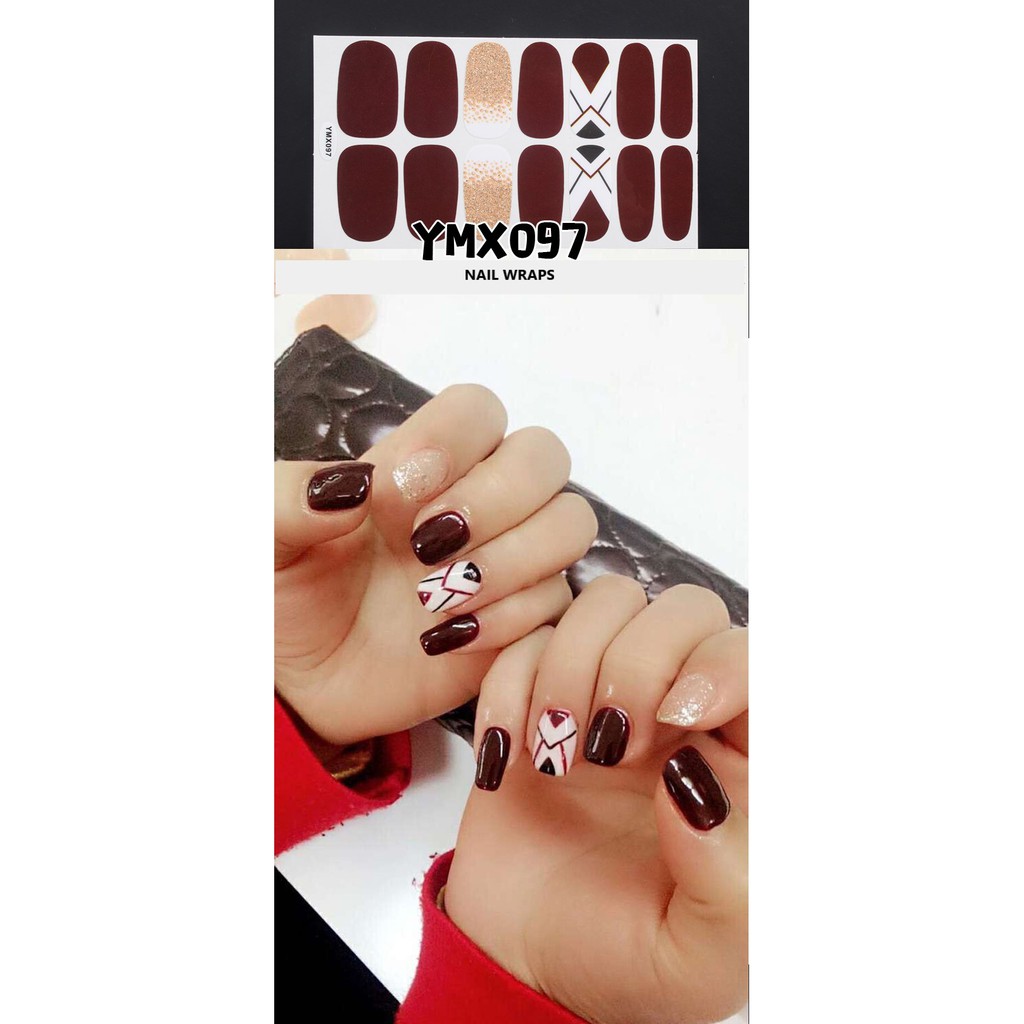 Miếng dán móng tay Nghệ thuật Phong cách Hàn Quốc Stickers Nails Wraps Nail Art Giáng Sinh Noel