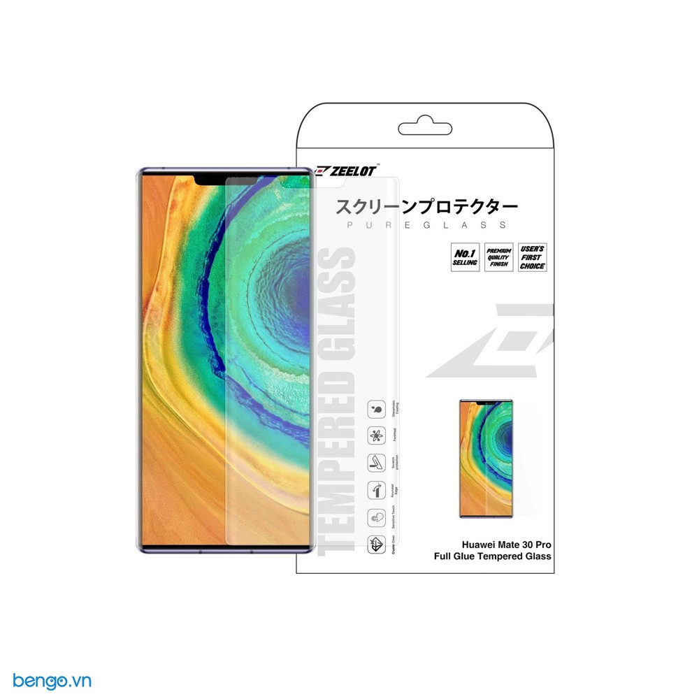 Dán cường lực Huawei Mate 30 Pro Loca UV Zeelot PureGlass 3D Clear