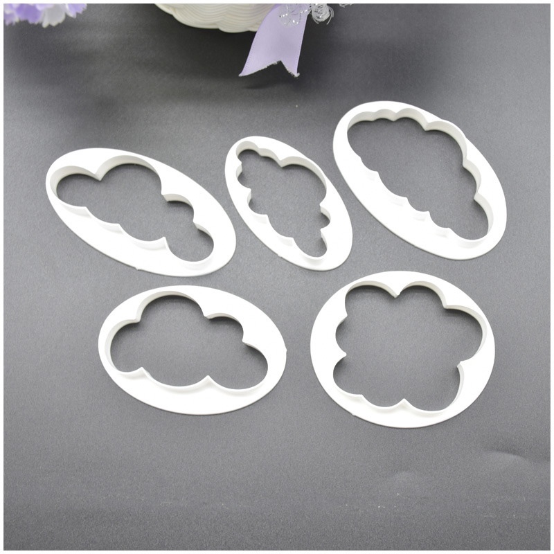 Bộ 5 Khuôn Cắt Bánh Quy Hình Đám Mây 3d