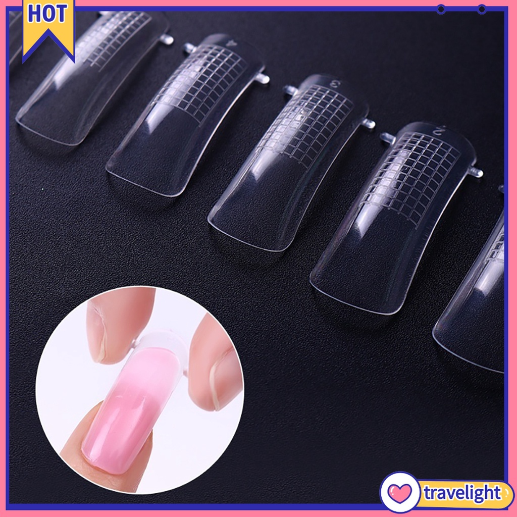 [Hàng mới về] Set 100 khuôn hỗ trợ làm móng tay giả nối dài đắp gel UV