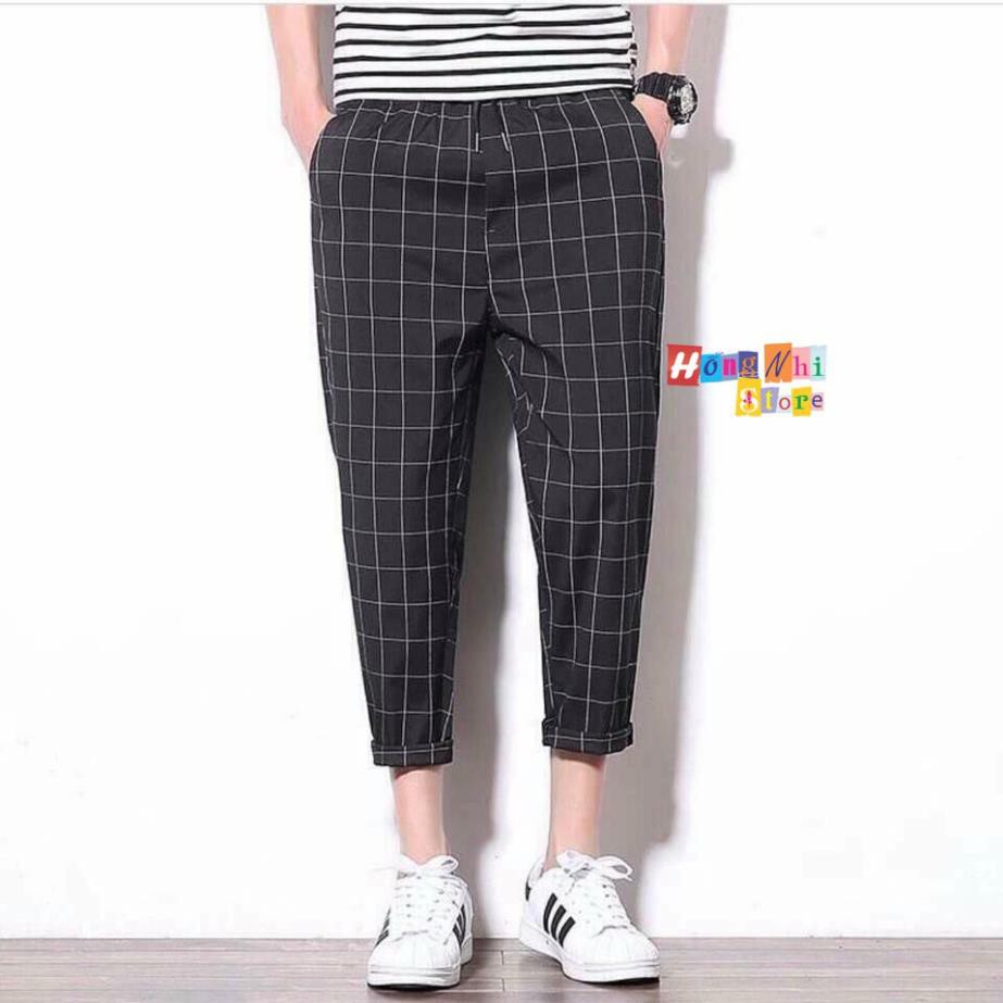 QUẦN SỌC CARO UNISEX QUẦN BAGGY CARO LƯNG THUN PLAID PANTS CAO CẤP - MM  ྇