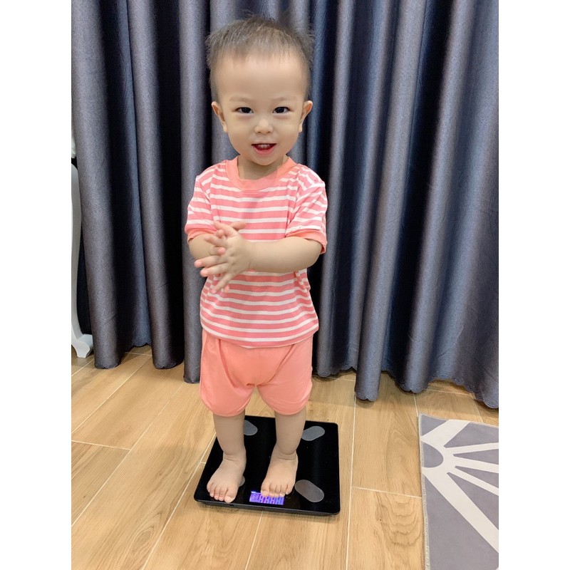 BỘ KẺ NGANG THUN MINKYMOM PHỐI QUẦN TRƠN VIỀN CHO BÉ TỪ 8-25KG