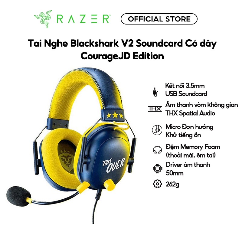 Tai nghe Razer BlackShark V2-Wired-USB Sound Card_RZ04-03230100-R3M1