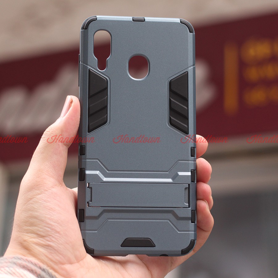 Ốp Lưng Cho Samsung Galaxy A30 IRON - MAN Nhựa PC Cứng Viền Dẻo Chống Sốc