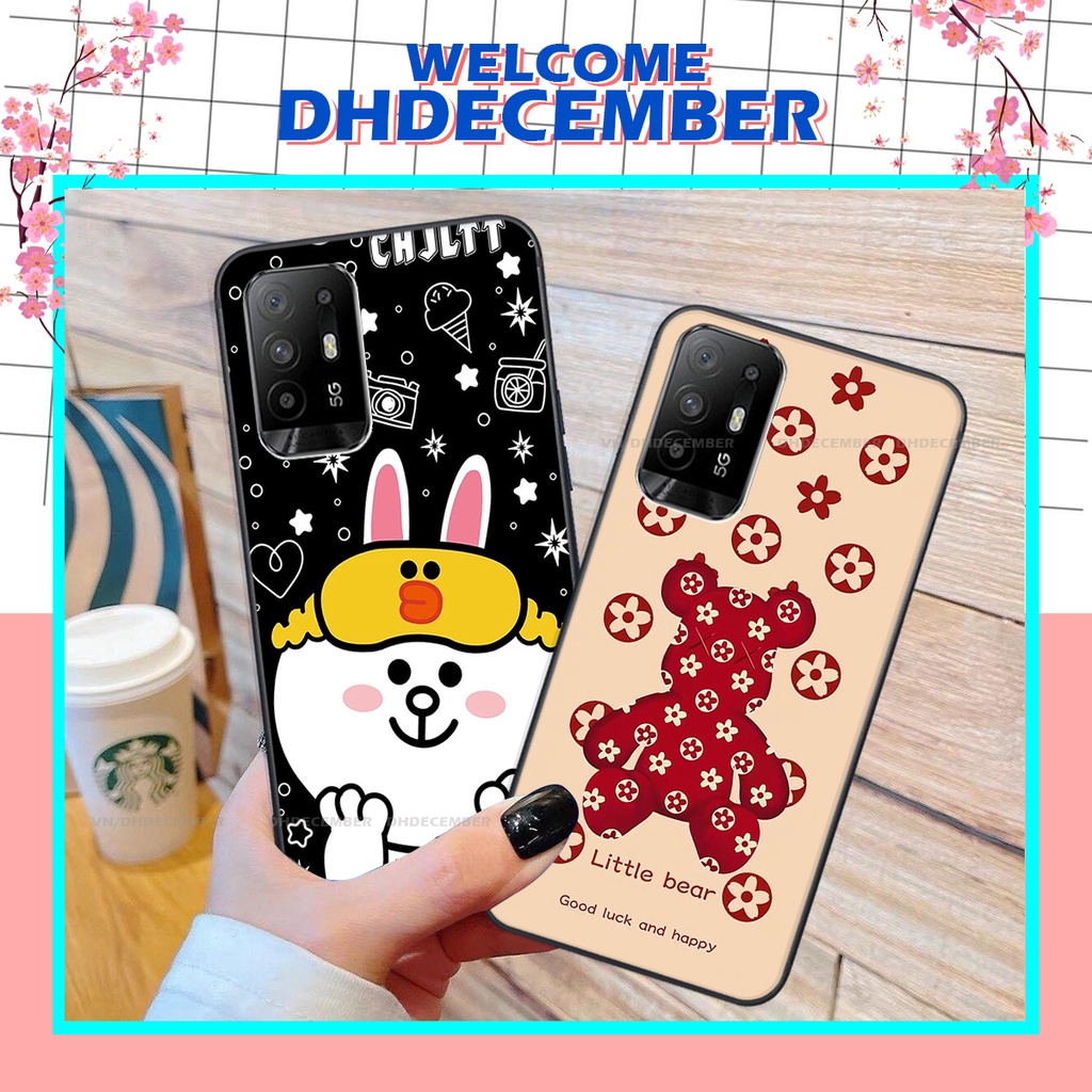 Ốp lưng Oppo A94 5G in hình gấu K@ws, gấu nâu, dor@emon RẺ- ĐẸP- BỀN