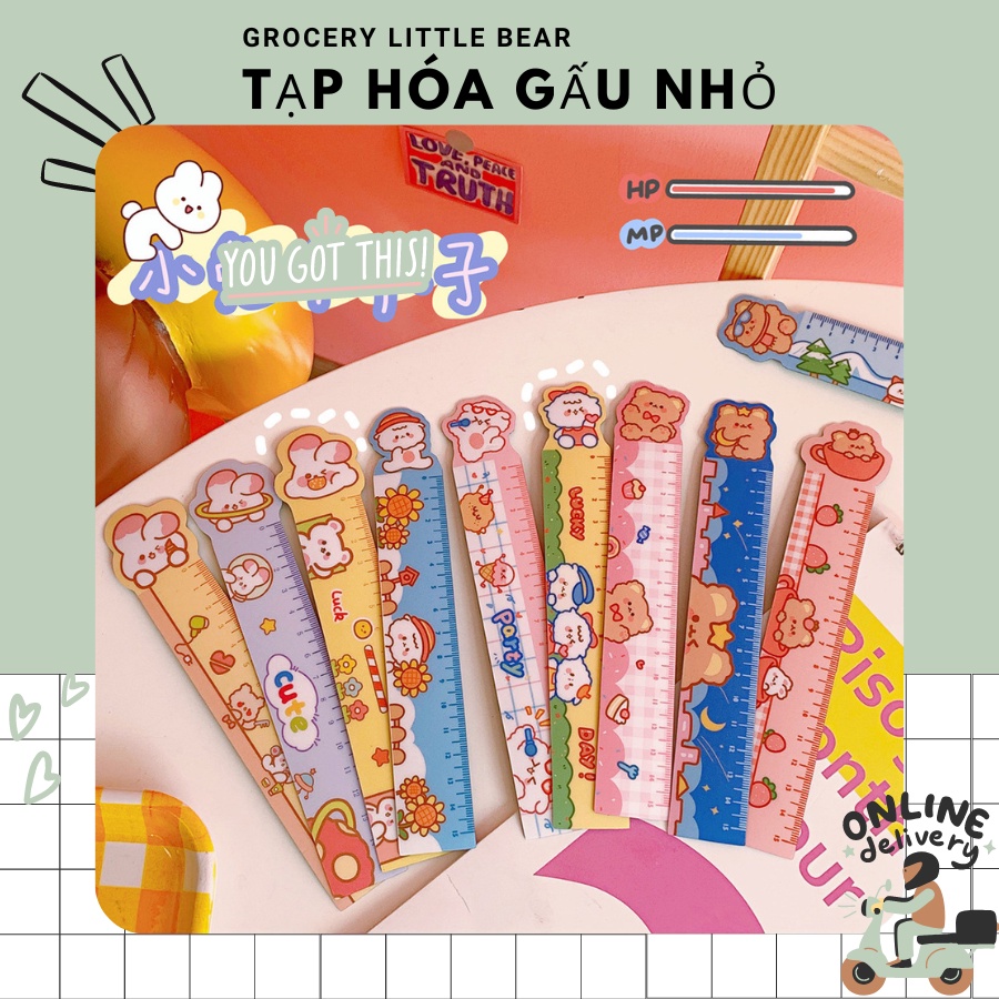 Thước kẻ dẻo hoạt hình cute - taphoagaunho