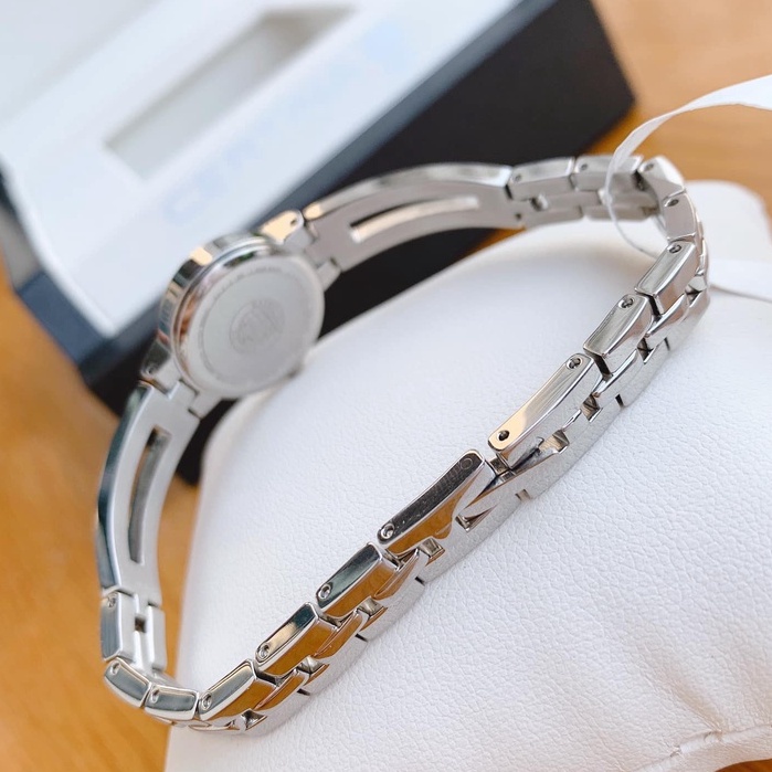 Đồng Hồ Nữ Citizen EW9990-54EXG dây bạc mặt đen Eco-Drive