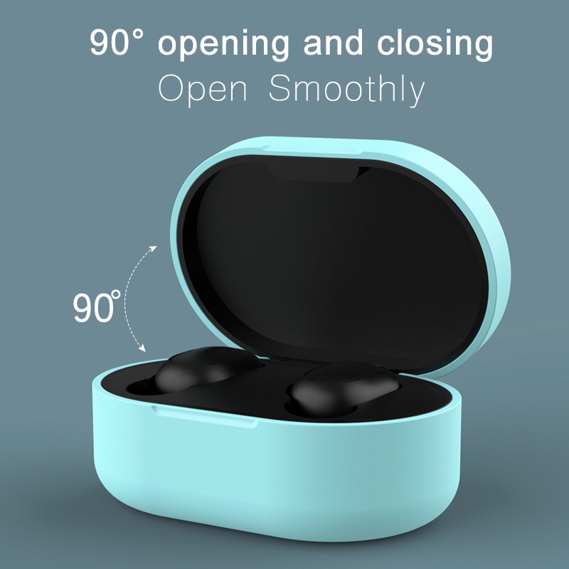 Vỏ bảo vệ hộp sạc tai nghe Redmi Airdots màu trơn chống trượt