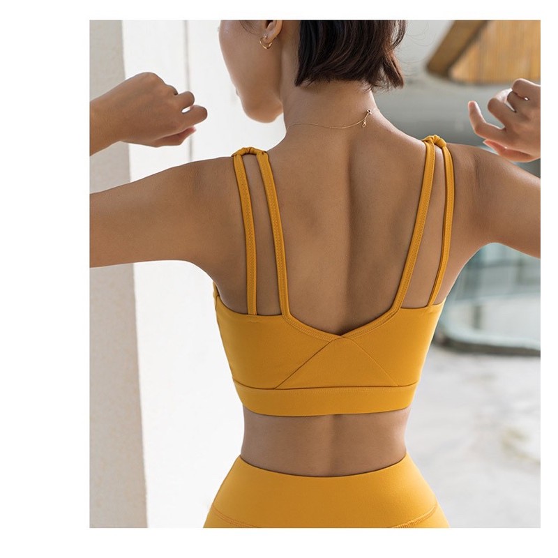 [Mã SKAMFSW175 giảm 10K đơn 50K] SET TẬP GYM, YOGA NỮ - BỘ QUẦN ÁO BRA THỂ THAO NỮ - BỘ TẬP VẢI THUN DÂY ĐÔI LƯNG V