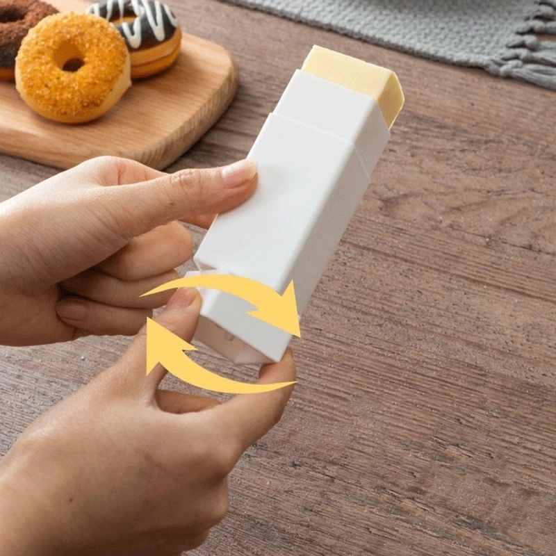 1 Thanh Đứng Bằng Nhựa PP Màu Trơn Dùng Cho Bơ Phô Mai Xoay Được Kèm Nắp Đậy