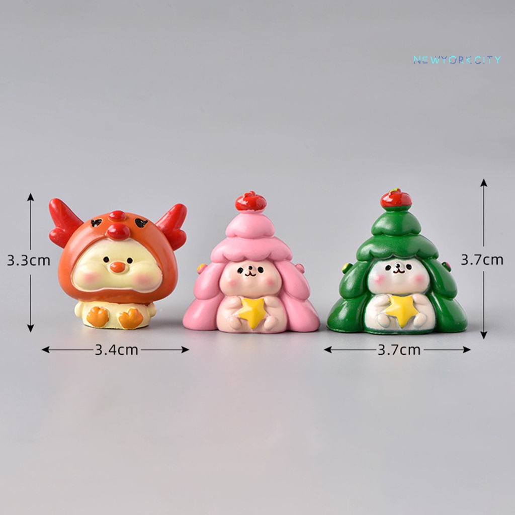 Mô Hình Động Vật Hoạt Hình Bằng Nhựa Resin Trang Trí Giáng Sinh