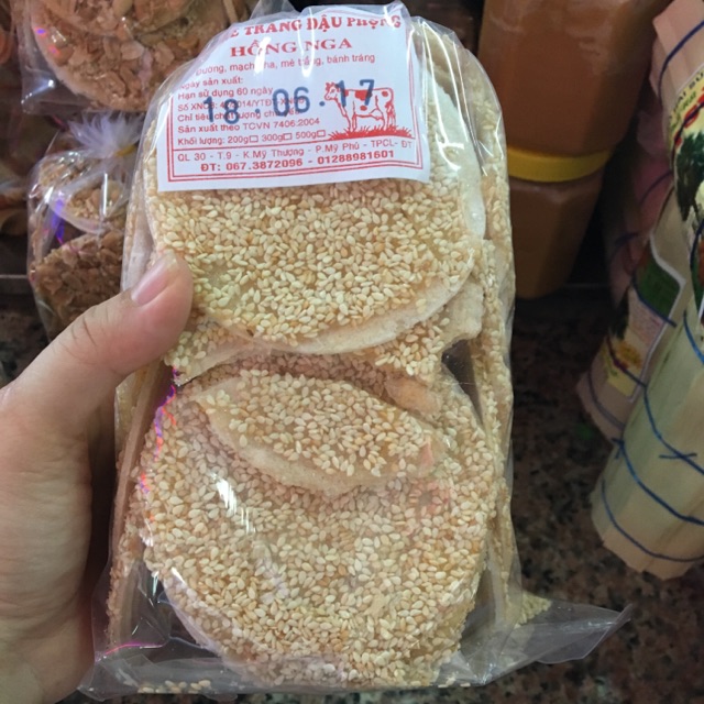 Kẹo mè bánh tráng giòn HỒNG NGA 300G