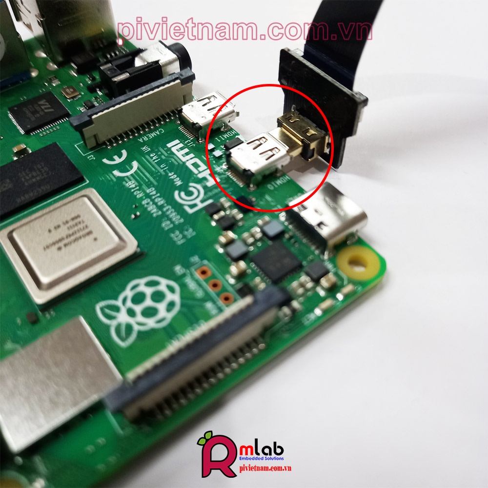 Cable microHDMI to HDMI Dẹt dành cho Raspberry Pi 4 Model B